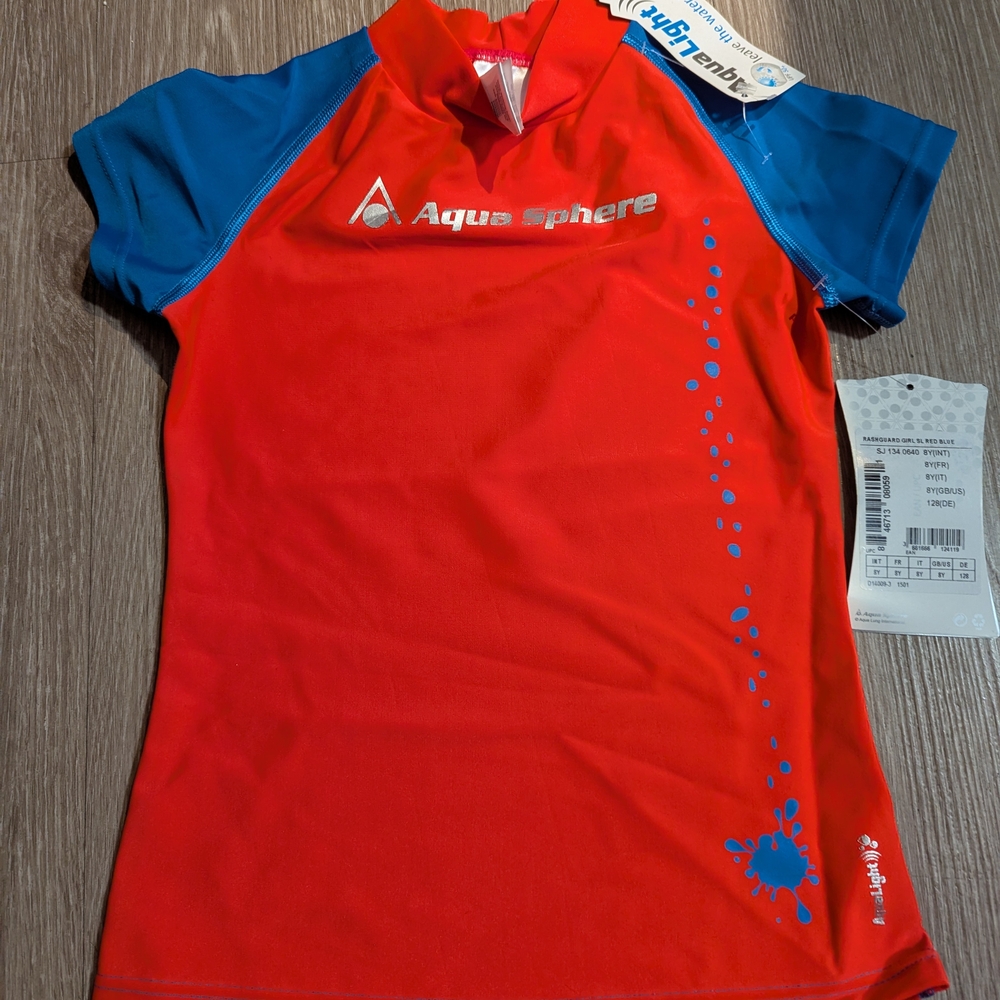 Aqua Sphere Red and Blue Rash Guard - Picture 6 of 6